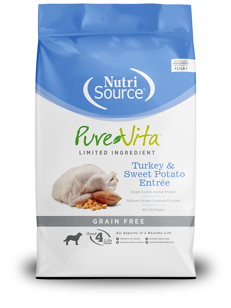 BUY Turkey Sweet Potato Dog Food PureVita NutriSource Pet