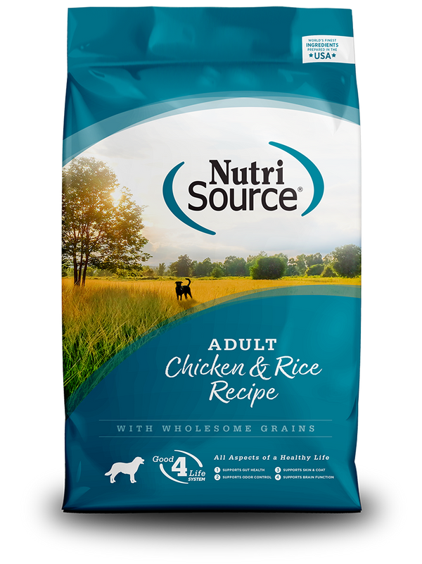 NutriSource Adult Chicken & Rice Recipe - front of bag