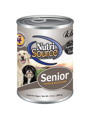 BUY Senior Chicken Rice Wet Canned Dog Food NutriSource Pet