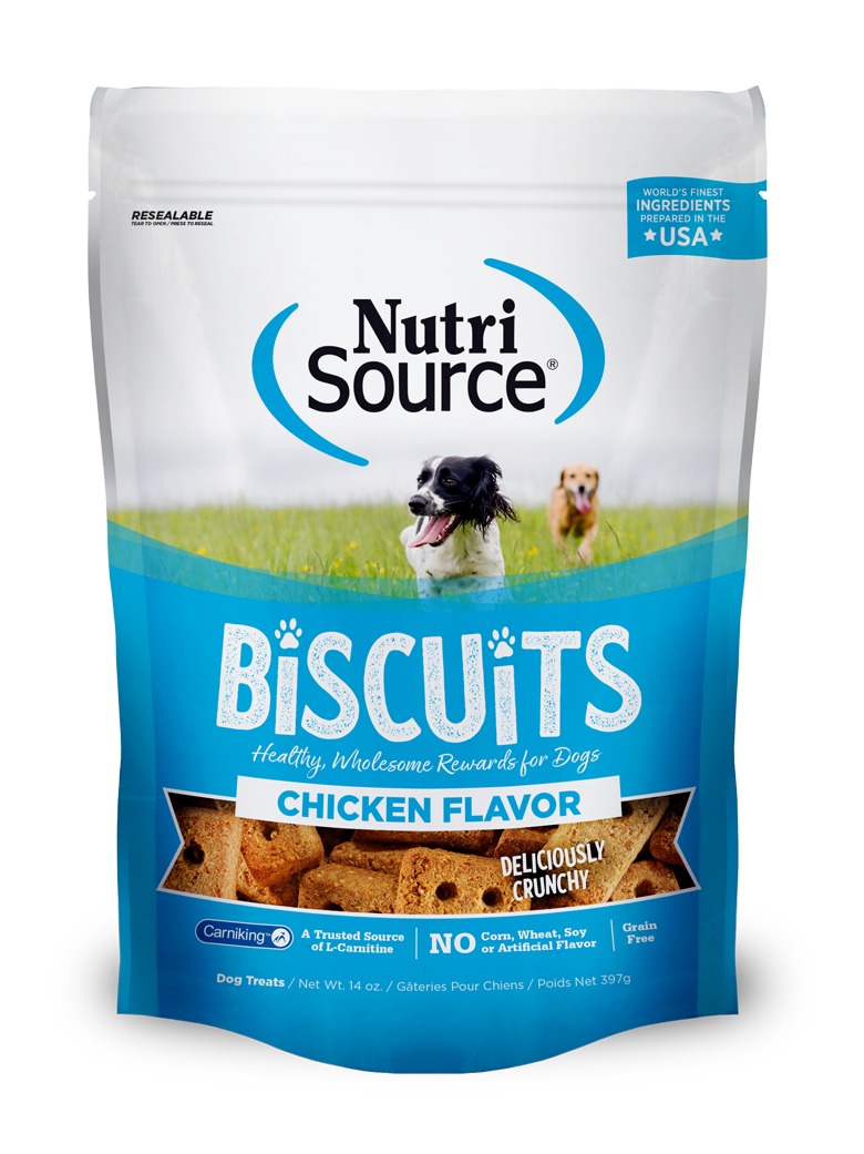 Chicken Flavor Biscuit Dog Treats - bag front