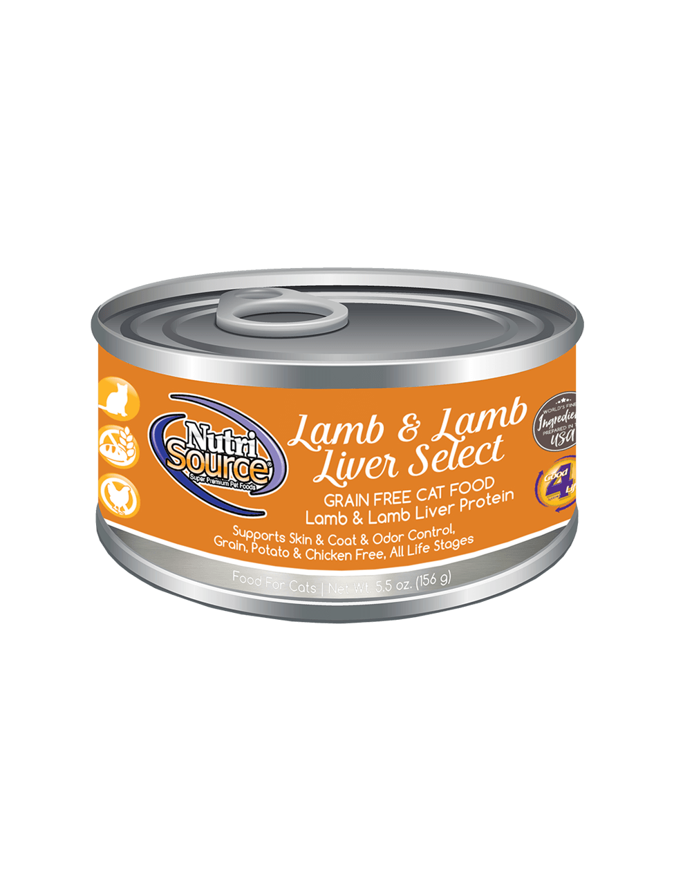 Grain Free Lamb & Lamb Liver Select Cat Formula - can