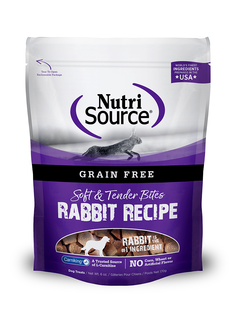 Grain Free Rabbit Bites Dog Treat - bag front