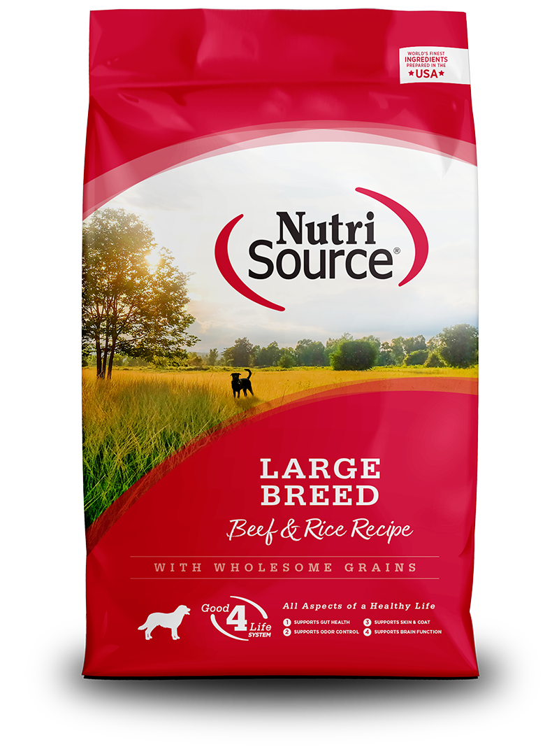 Large Breed Beef & Rice - bag front