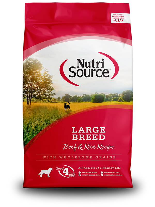 Large Breed Beef & Rice - bag front