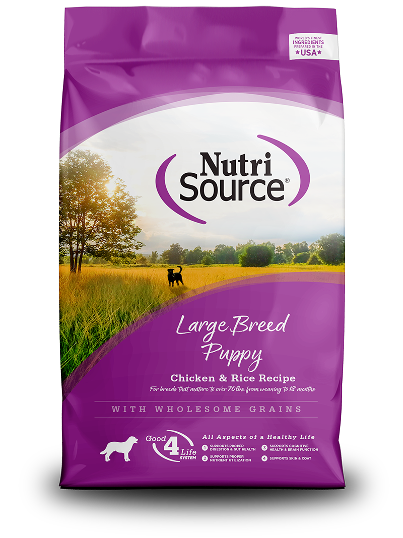 Dog food purple bag best sale