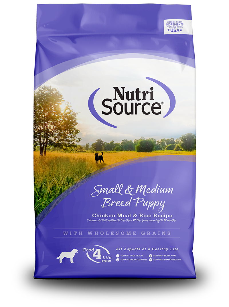 Dog food sale purple bag