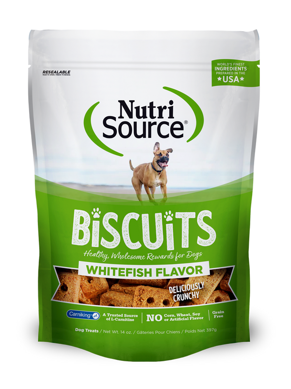 Whitefish Flavor Biscuit Dog Treats - bag front