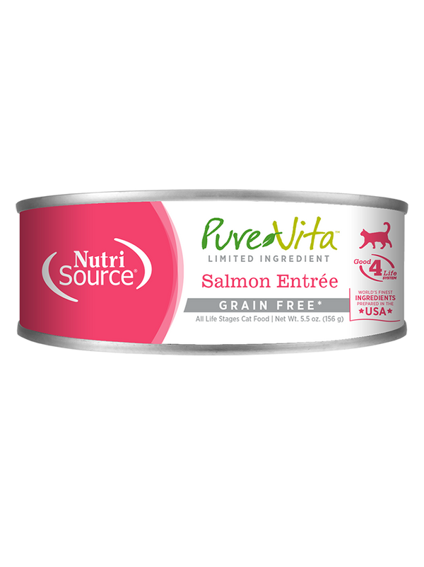 BUY PureVita Salmon Entree Wet Canned Cat Food NutriSource Pet Foods Discover NutriSource Pet Foods